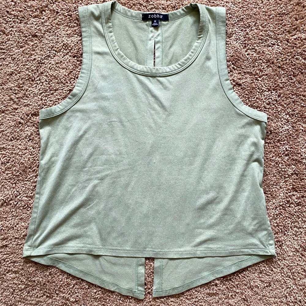 Sage Green Athletic Tank Top